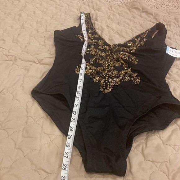 Boston Proper Amita Naithani V-neck Sequin Embellished One Piece Swimsuit-black - Picture 11 of 16